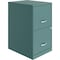 Nusparc 2-Drawer Vertical File Cabinet, 14.2" x 18" x 24.5", Teal NPRVF218AATL - alternate 1